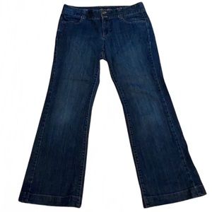 Eddie Bauer straight leg dark wash denim jeans size 6